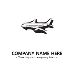 Plane silhouette logo company design vector illustration