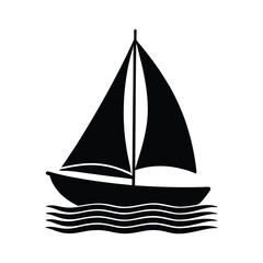 Sailboat Water Single Vector Art