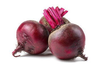 Beet root square isolated on white background.