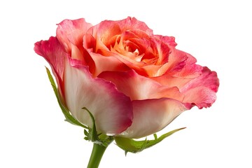pink rose isolated on white background