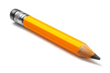 yellow pencil isolated on white