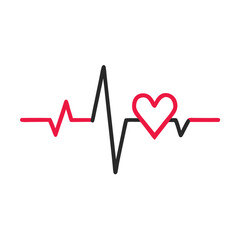 Abstract Heart Pulse Line Graph.  for Medical and Healthcare Design Vital Sign Monitoring UI