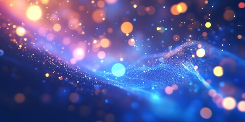 Fototapeta premium Cosmic Nebula Sparkling Lights Background