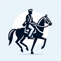 illustration of a person riding a horse 