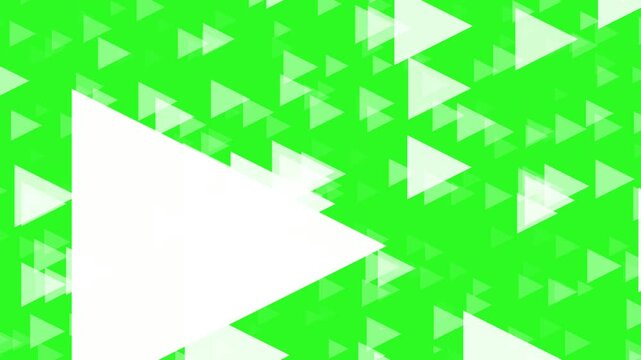 Arrow Moving Forward Loop Animation with Green Background &ndash; Simple Direction Motion Graphic for Navigation and Design Asset