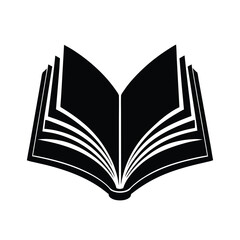 open book vector silhouette