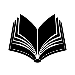 open book vector silhouette