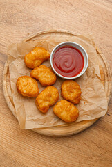 Crispy cheese bites on plate