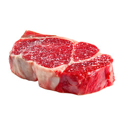 Juicy beef steak featured in high-resolution studio shot with white transparent background focusing on authentic marbling, rich surface, and delicious culinary appearance