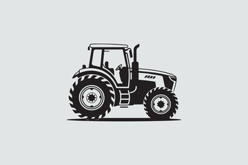 Obraz premium farm tractor silhouette Vector