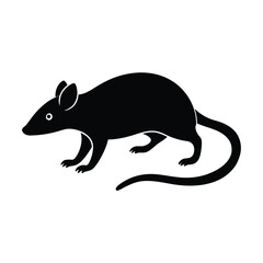 Sengi Long Snout Running Vector Silhouette