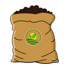 compost fertilizer in sacks,