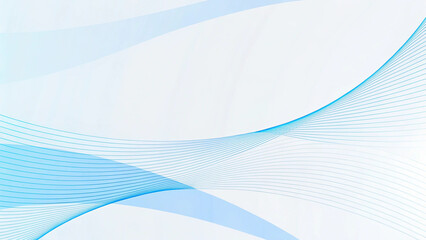 Abstract blue and white wavy background with delicate lines for modern design