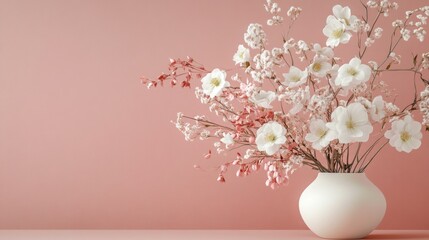 Delicate Spring Bouquet in a White Vase