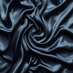 Fototapeta premium Dark blue satin fabric texture