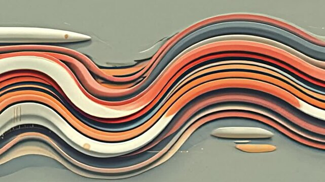 an arrangement of streamlined, sweeping elements positioned horizontally, conveying a sense of fluid motion