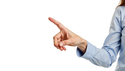 Finger Gesture From Woman's Hand Touching