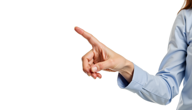 Finger Gesture From Woman's Hand Touching