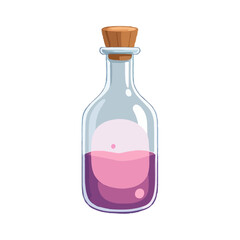 Detailed Cartoon Potion Bottle Illustration