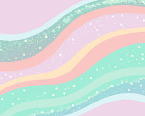 Minimal Wavy Line Pattern with Soft Glitter Background

