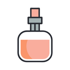 Luxury Fragrance Bottle icon Illustration for Fashion and Makeup Ads

