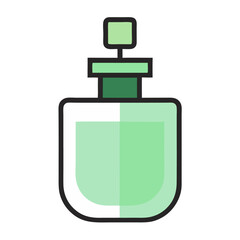 Luxury Fragrance Bottle icon Illustration for Fashion and Makeup Ads

