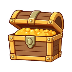 Cartoon Treasure Chest Illustration