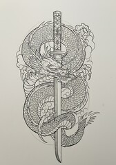 Dragon's Embrace: Ink & Steel