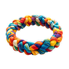 Artistic Woven Bracelet with Fluid Interlacing of B Isolated on Transparent Background