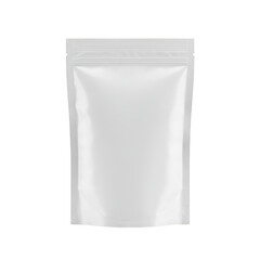 White blank pouch isolated on transparent background. mockup template, use cases: food, cosmetic.