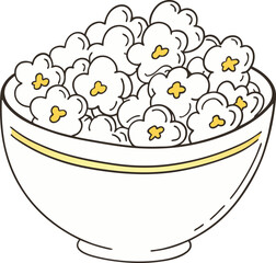 Popcorn Silhouette Design for Digital Crafting. Cute Popcorn Silhouette Design for Print Projects. Popcorn Silhouette Design Cutting