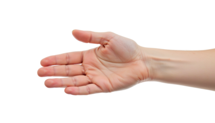 Finger Gesture With Hand And Thumb Presenting