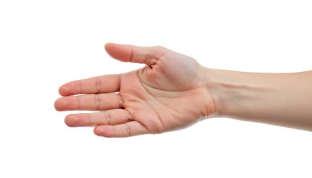 Finger Gesture With Hand And Thumb Presenting