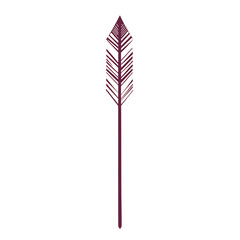 Contemporary Arrow with Clear Crisp Vector Lines in Pink Isolated on Transparent Background