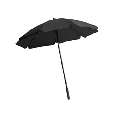 Contemporary Compact Beach Umbrella with a Sleek Fo Isolated on Transparent Background
