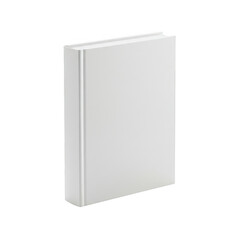White book isolated on transparent background for mockup, cover design, and presentation.