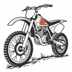 Fototapeta premium Vintage motocross dirt bike off road adventure