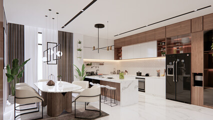 modern kitchen interior