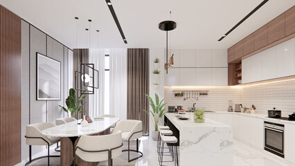 modern kitchen interior