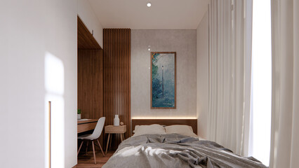 bedroom in hotel room