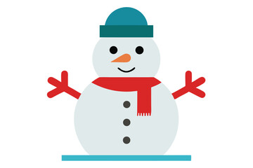 snowman on a white background