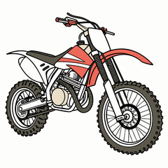 Obraz premium Professional dirt bike illustration transparent background
