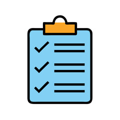 Completed Checklist Clipboard Icon