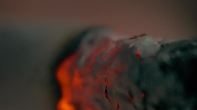 Cigarette Or Joint Smokes Extreme Closeup