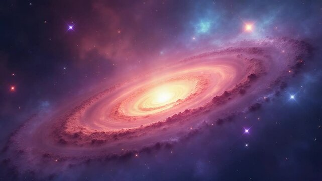 Colorful nebula swirling with stars in deep space during cosmic event