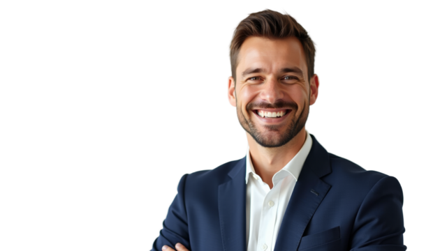 Smile Portrait Of Handsome Man In Suit