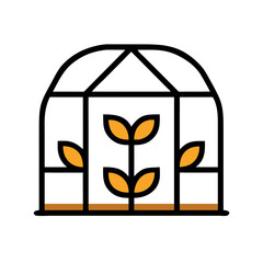 Orange Leaf Growth Vector Icon