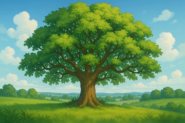 Tree Illustration Background 