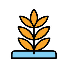 Stylized Wheat Stalk Vector Icon