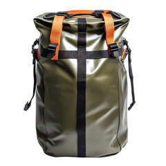 Rugged Waterproof Dry Bag with Industrial Design Isolated on Transparent Background